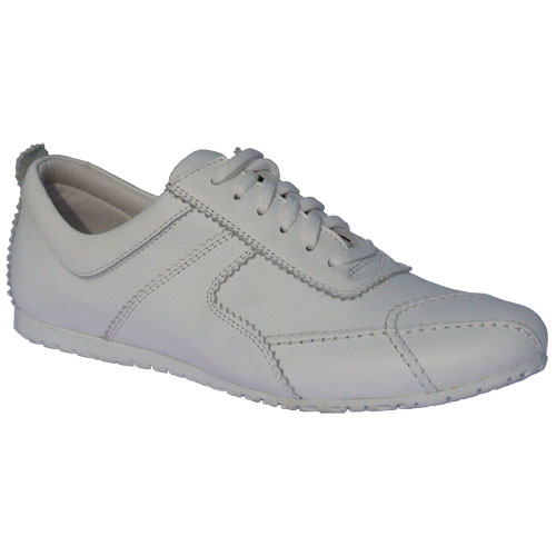 Saraçlı Beyaz Bağcıklı Unisex Spor Ayakkabı